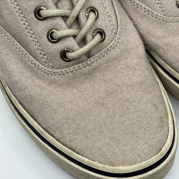 Sperry Topsider Wool Blend Boat Shoe lace Up Sneaker Mens 9.5 M - Picture 4 of 12